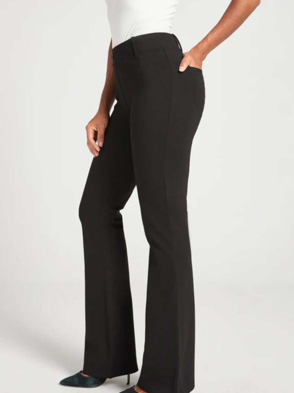 New Betabrand Black Bootcut Two-Pocket DPYP Dress Pant Yoga Pants XL Petite